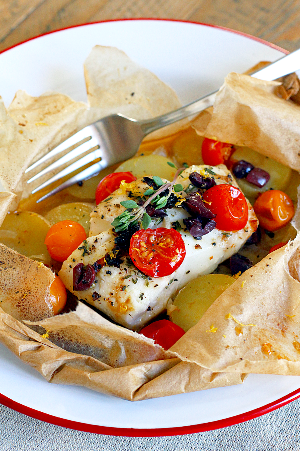 Mediterranean Cod en Papillote - Two of a Kind