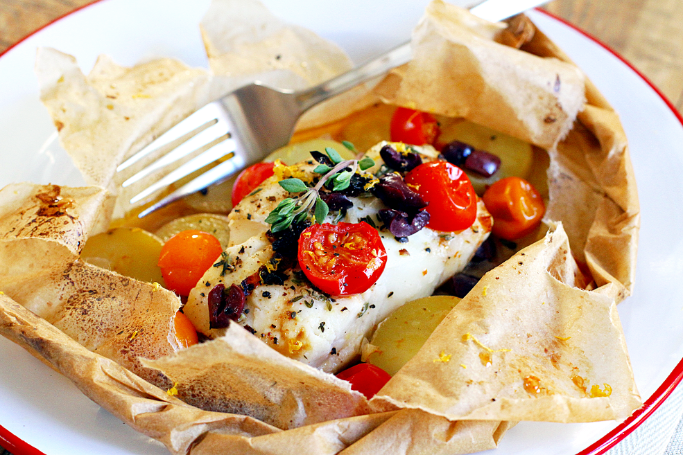 Mediterranean Cod en Papillote - Two of a Kind