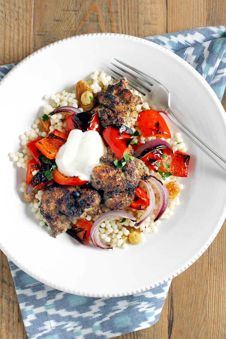 Mediterranean-Spiced Chicken with Israeli Couscous - Two of a Kind