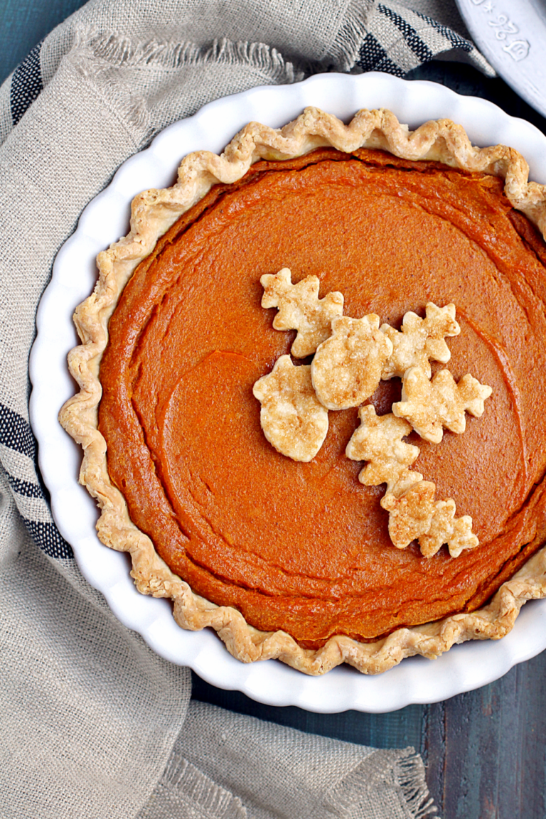 Vegan Pumpkin Pie with a Coconut Oil Crust - Two of a Kind
