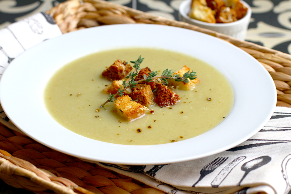 Potato and Green Garlic Soup - Two of a Kind