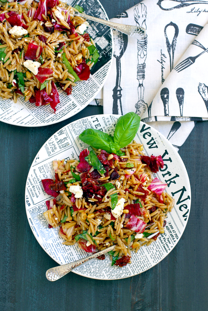 Orzo with Everything Pasta Salad - Two of a Kind