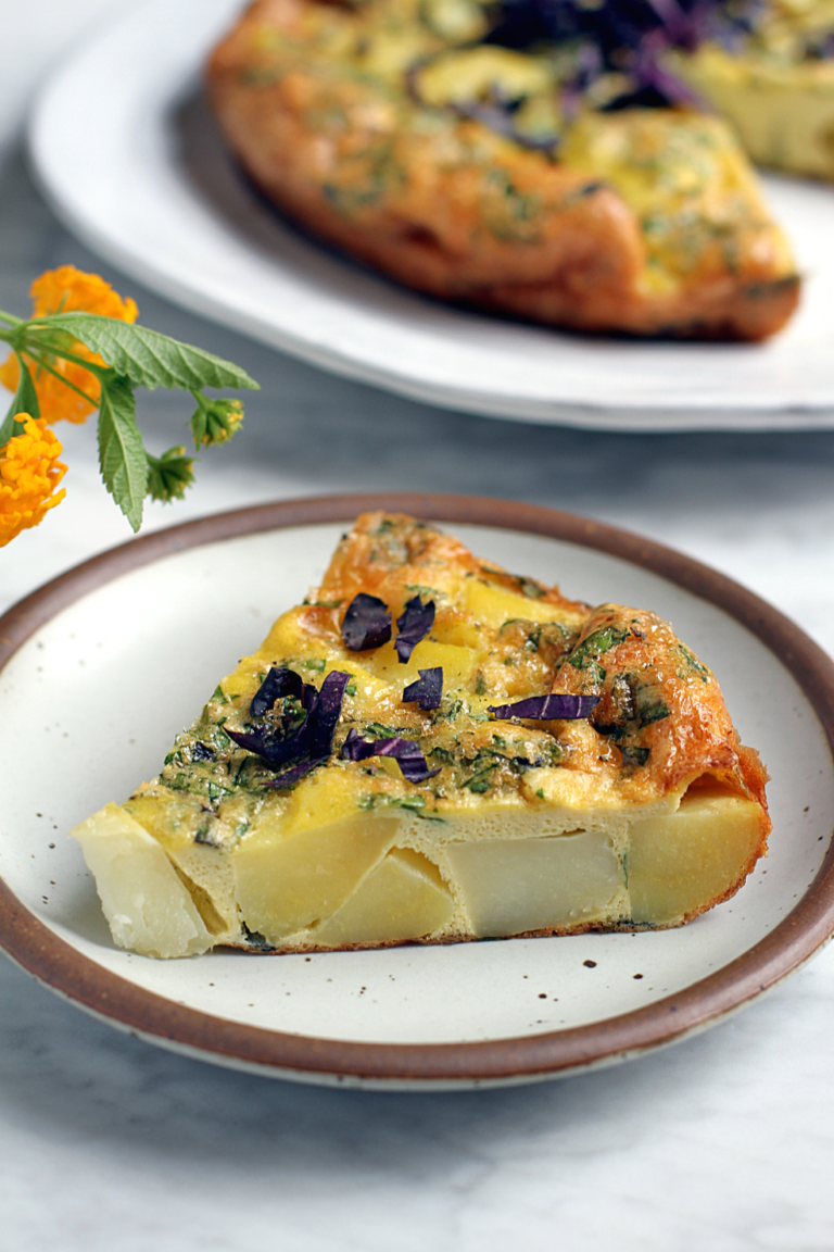 Potato Frittata with Cheese and Herbs - Two of a Kind