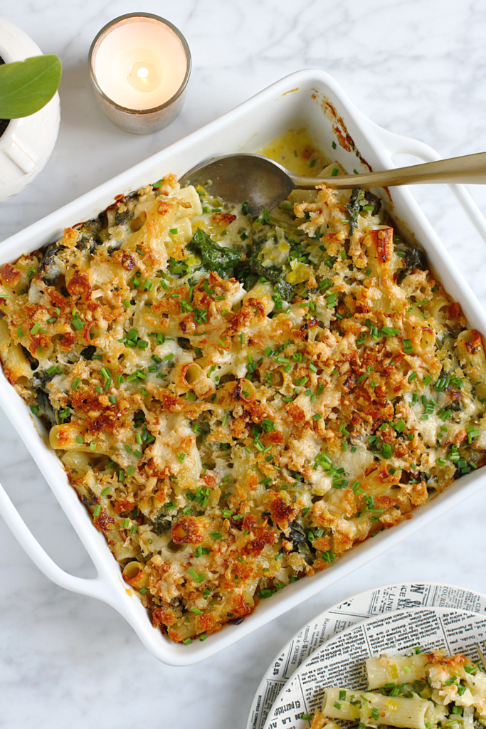 Baked Pasta with Cheddar and Broccoli Rabe - Two of a Kind